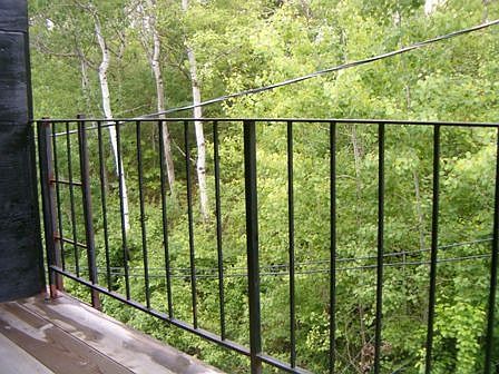 Balcony area off kitchen