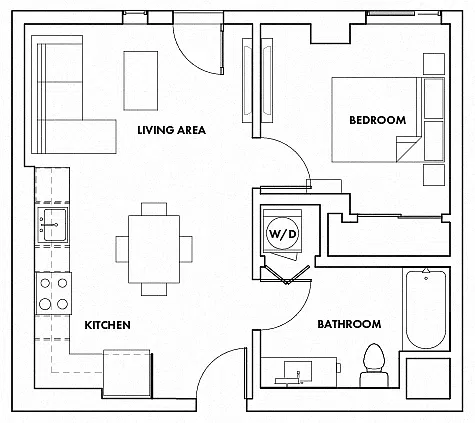 Floor plan 1 Bedroom A Fedora