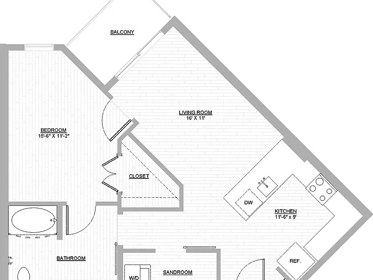 Pierside - A2 - 1 Beds - 1 Baths - 730 Sq. ft.