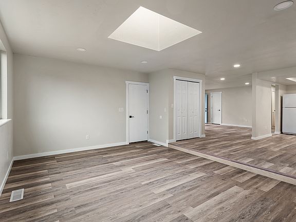 Garage door into lower living area