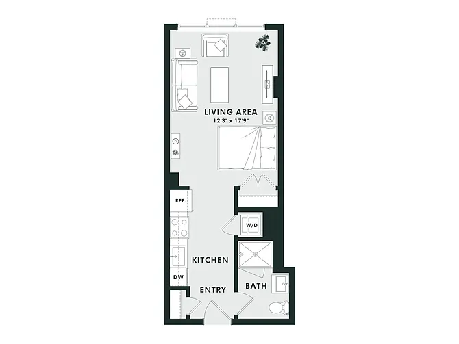 Floor plan S4 | Studio | 1 Bath