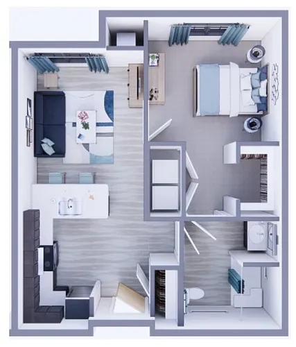 Floor plan One Bedroom