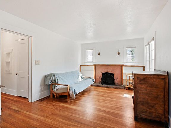 living room, decorative fireplace