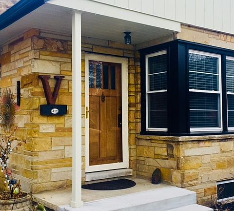 Solid old oak front door