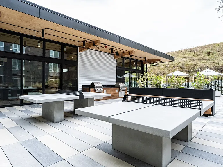 Challenge your friends to some leisurely competition with a game of table tennis.