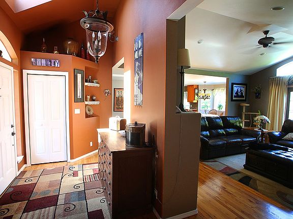 foyer and living room