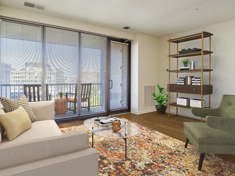 Living Room with Hard Surface Flooring and Balcony