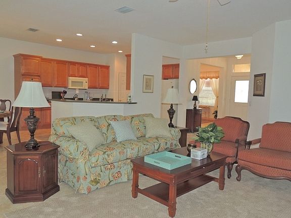 Great room with golf course view