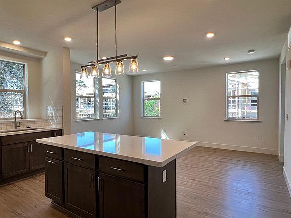 View from kitchen to living area