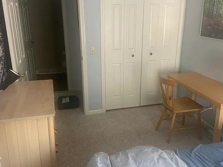 2nd bedroom with bathroom across the hall