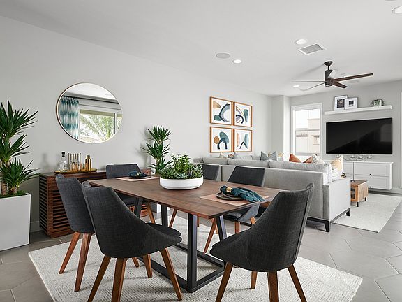 Claret At Canvas Plan 3 Model Home Dining And Great Room