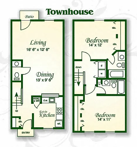 Floor plan The Manteo Townhouse EIK