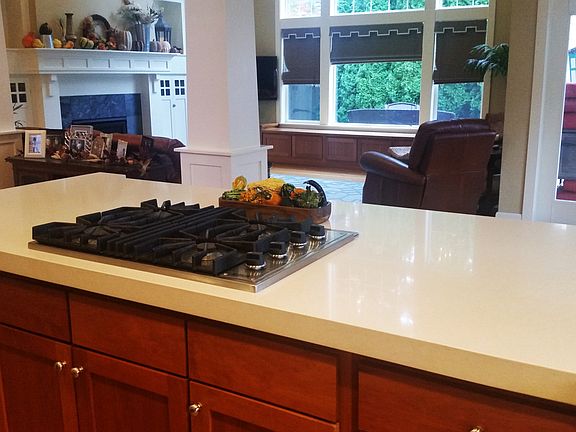 new quartz kitchen island