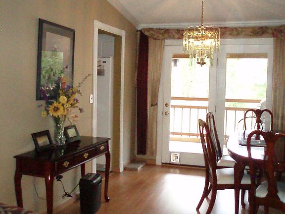 dining room with french doors to deck