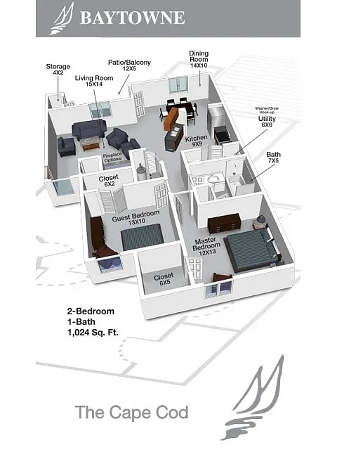 Floor plan Cape Cod I Classic