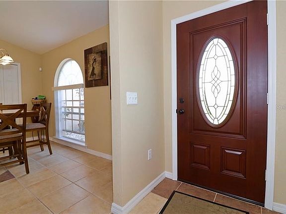 Beautiful new front door with lead glass insert