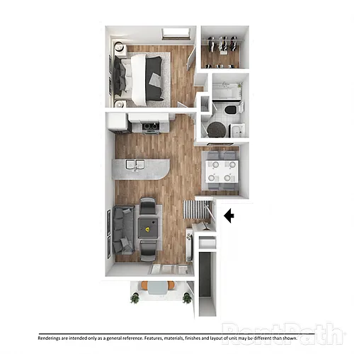 Floor plan One Bedroom Small