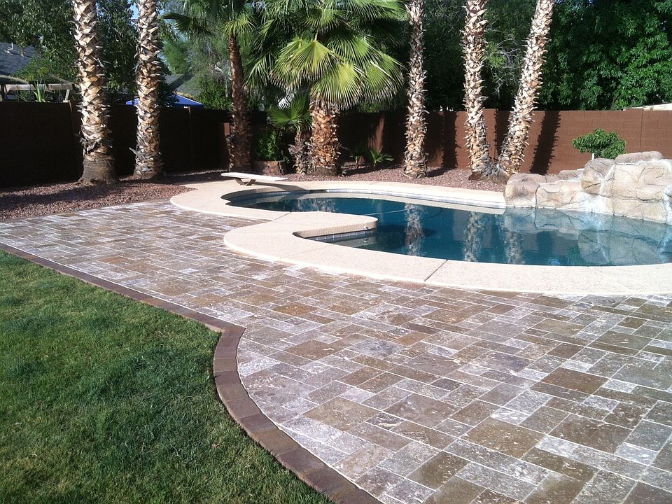 Travertine pavers!