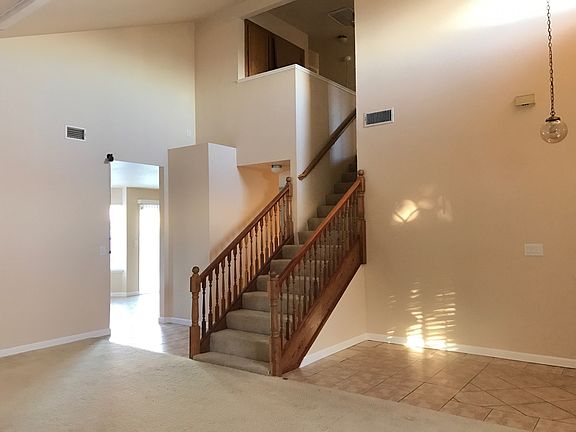 Spacious living room looking upstairs
