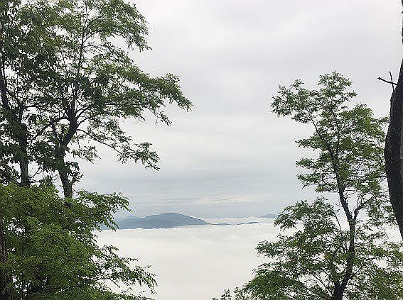 Above the clouds at times