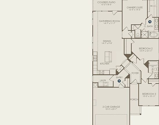 Barrett Floor Plan, Quick Move-in Home, Floor 1