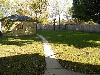 Large, level back yard