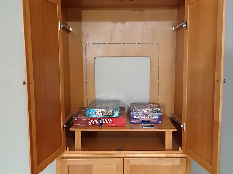 Rec room has multiple board games