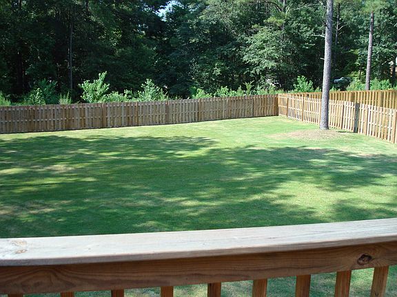 Large fenced in yard