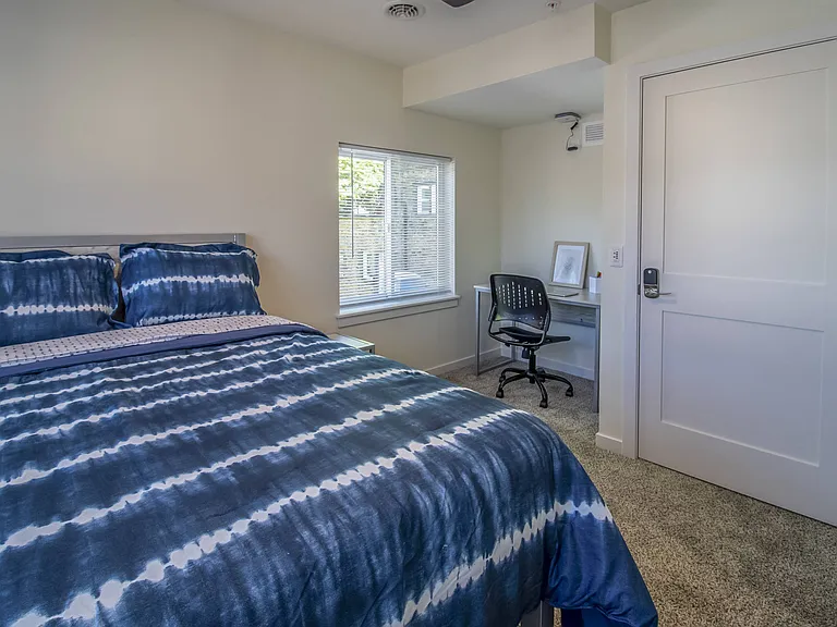 Private bedroom with study area