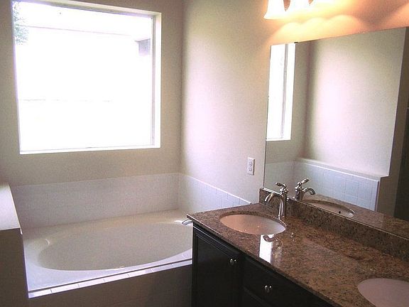 Master bathroom with garden tub and shower