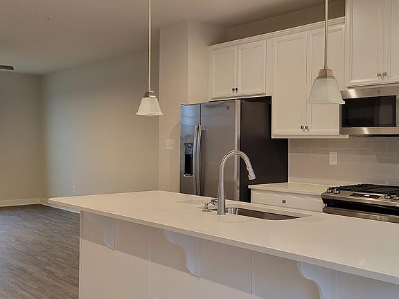 Open kitchen with view to living space