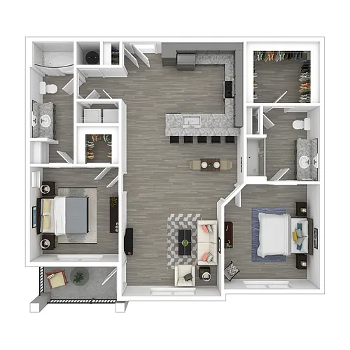 Floor plan 2 Bedroom 2A