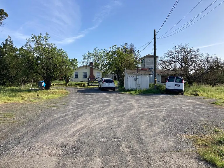Driveway and front side of house