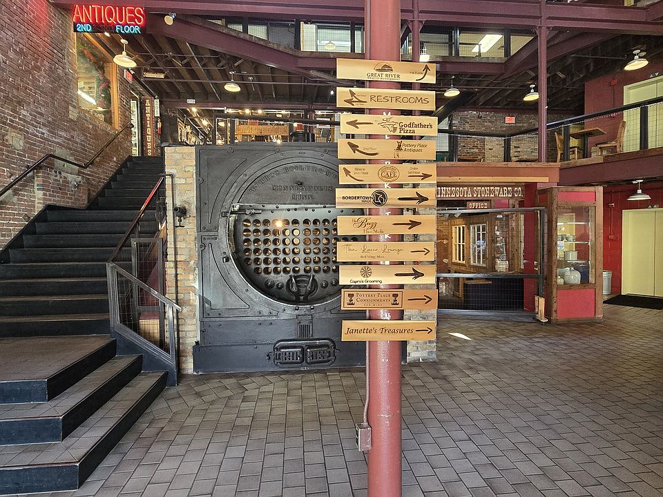 Steps inside main entrance