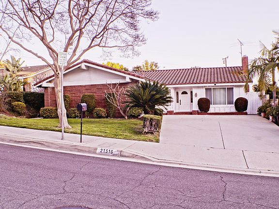 Curb appealing single story home at front.