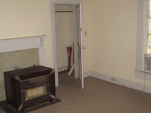 Living Room with gas space heater