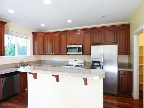 Cherry cabinets and eat in buffet