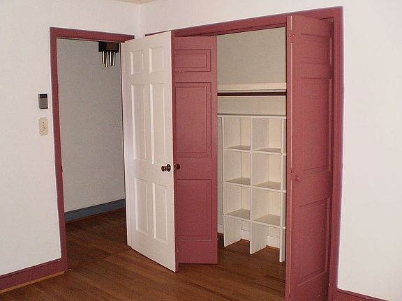 Custom shelves in closets.