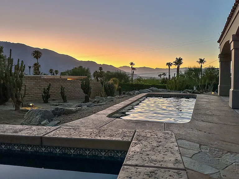 Sunset views from the pool/hot tub area