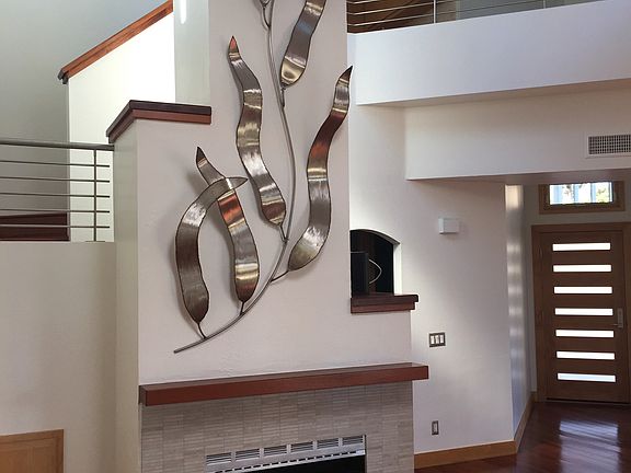 Family room with gas fireplace