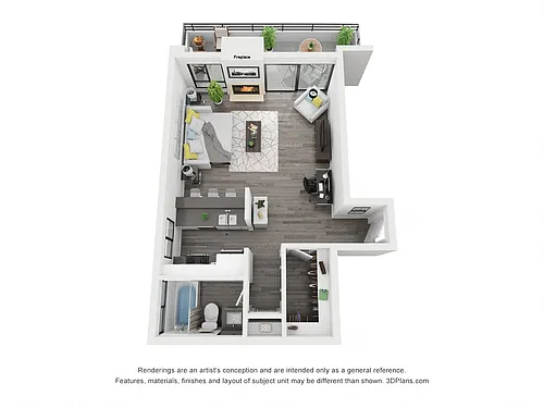 Floor plan Studio