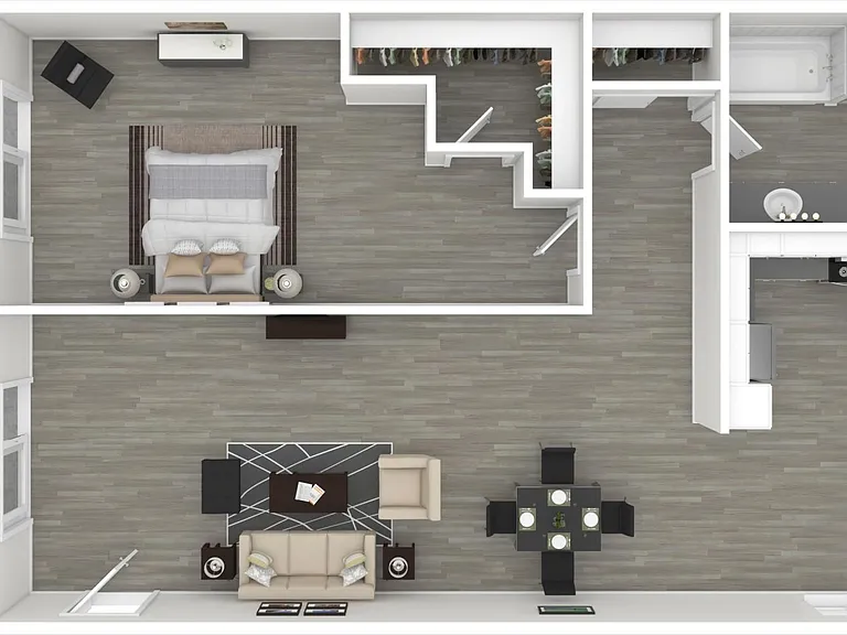 One Bedroom Floorplan