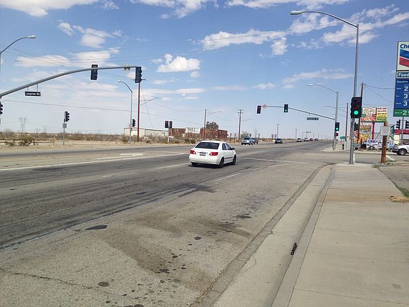 Signalized corner on Hwy.