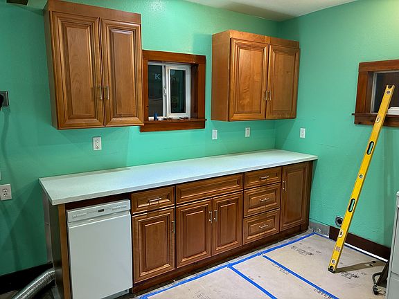 New cabinets before sink ect in process. Oct 25