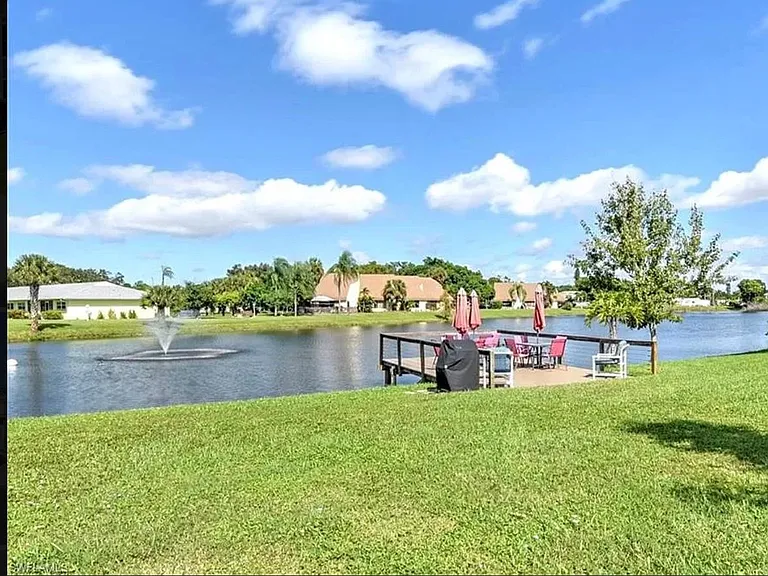 Condo overlooks this dock, with community grill