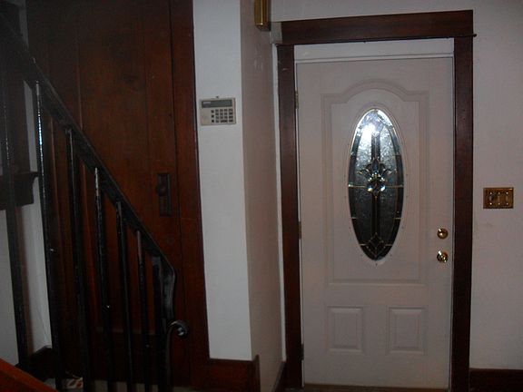 Brand new front door and entry room closet to the left