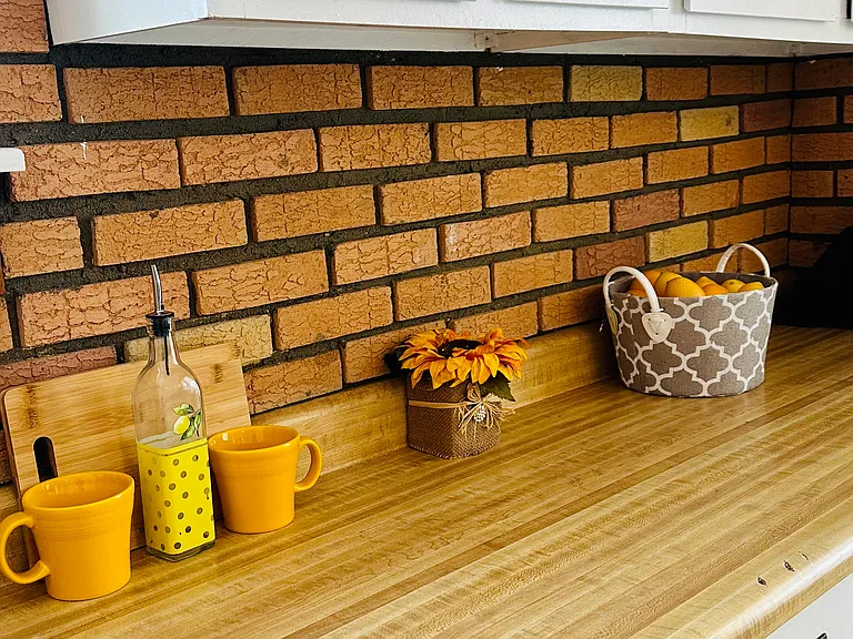 Dishes and cooking utensils included !