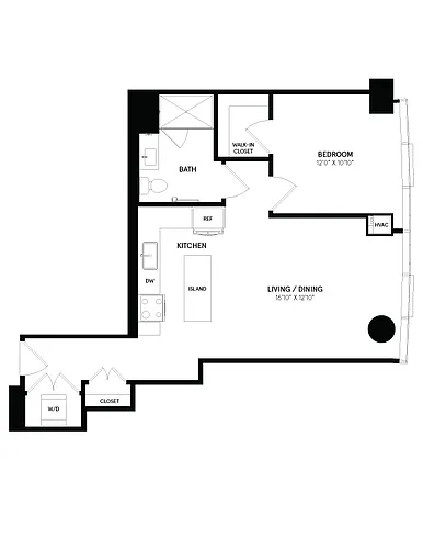Floor plan 1 Bed/1 Bath-07-08B