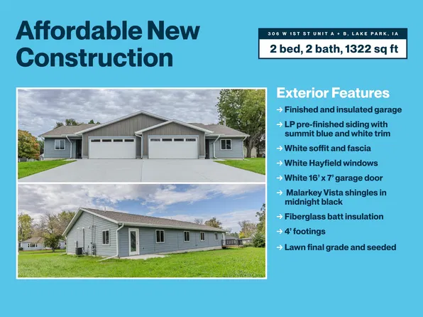 306 W 1st St Unit A, Lake Park, IA 51347