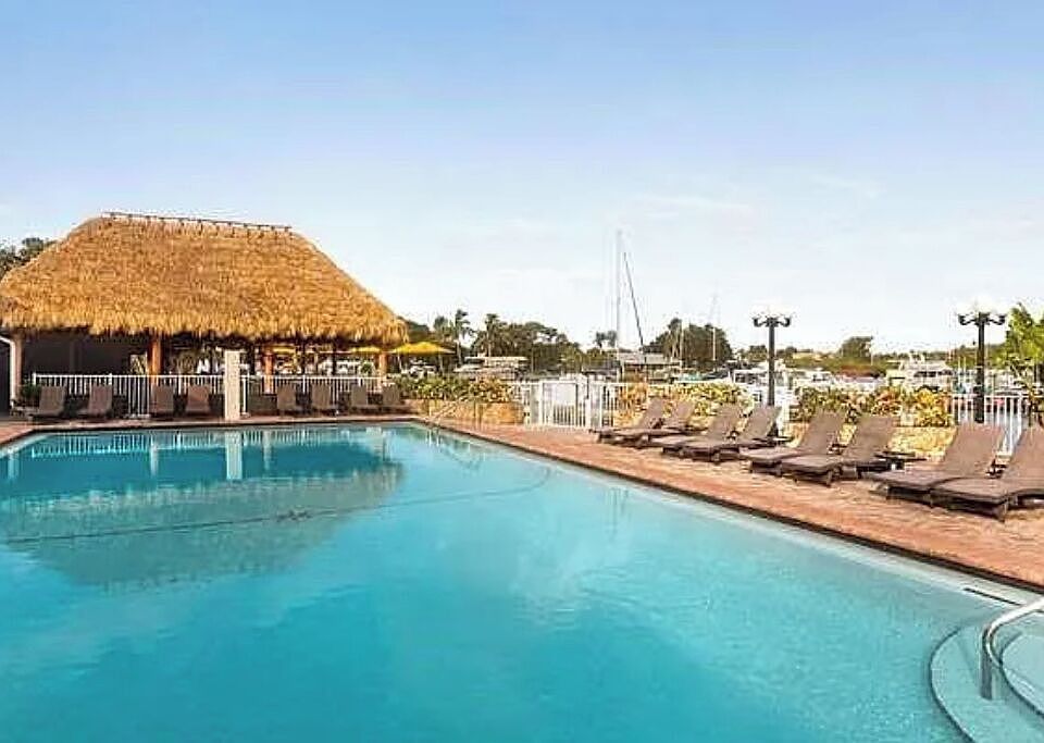Heated Pool towards Tiki Bar